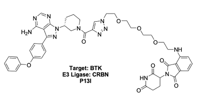 Target: BTK - E3 Ligase: CRBN - P13I